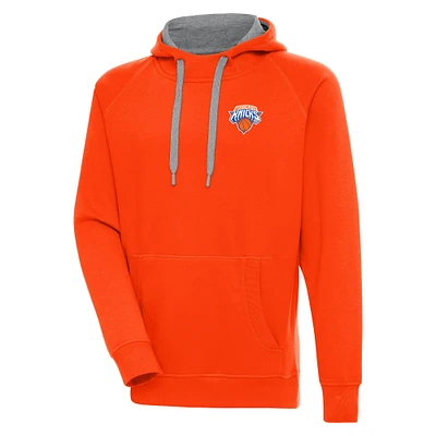 Men's Antigua  Orange Westchester Knicks Victory Pullover Hoodie