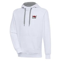 Men's Antigua  White Windy City Bulls Victory Pullover Hoodie