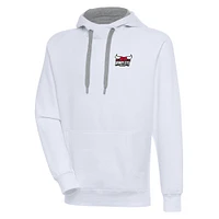 Men's Antigua  White Windy City Bulls Victory Pullover Hoodie