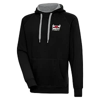 Men's Antigua  Black Windy City Bulls Victory Pullover Hoodie