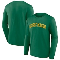 Men's Green George Mason Patriots Basic Arch Long Sleeve T-Shirt