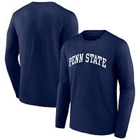 Men's Navy Penn State Nittany Lions Basic Arch Long Sleeve T-Shirt