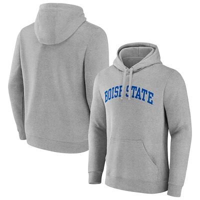 Men's Gray Boise State Broncos Basic Arch Pullover Hoodie
