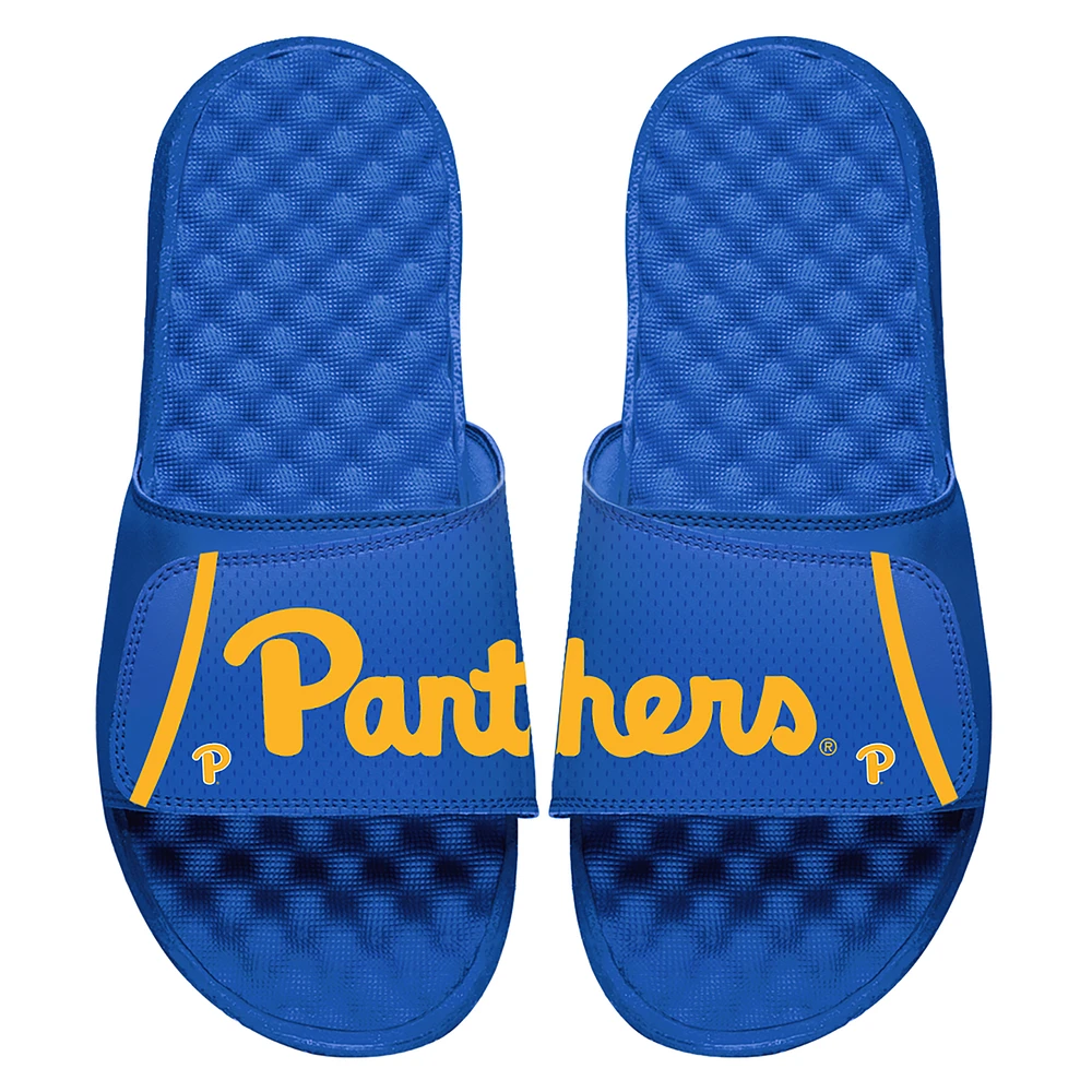 Youth ISlide Royal Pitt Panthers Basketball Jersey Pack Slide Sandals