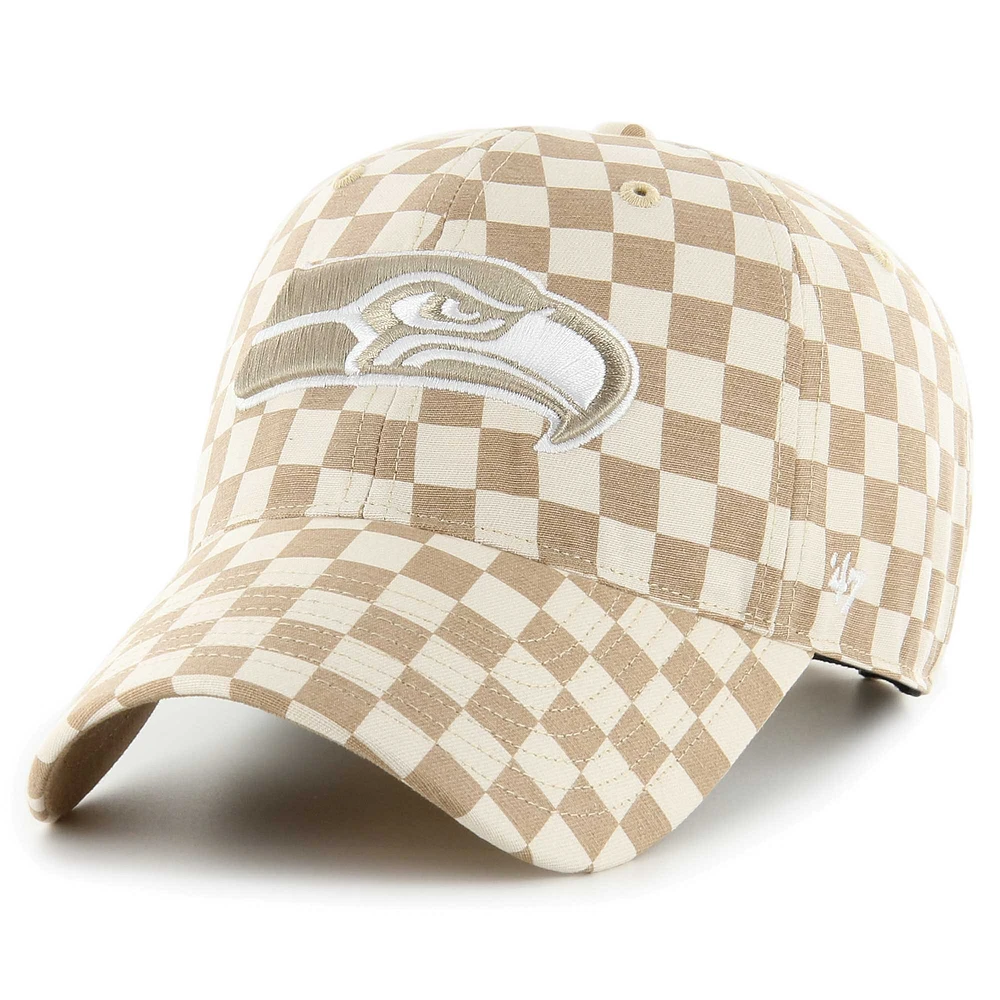 Women's '47 Tan Seattle Seahawks Vibe Check Clean Up Adjustable Hat