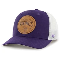 Men's '47 Purple Minnesota Vikings Leather Head Flex Hat