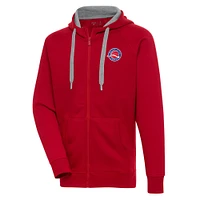 Men's Antigua  Red Motor City Cruise Victory Full-Zip Hoodie
