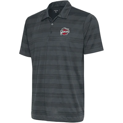 Men's Antigua  Charcoal Rio Grande Valley Vipers Compass Polo