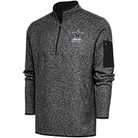 Men's Antigua Heather Birmingham Squadron Fortune Quarter-Zip Pullover Jacket