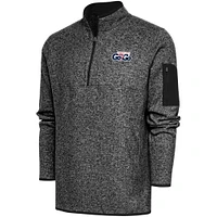 Men's Antigua Heather Capital City Go-Go Fortune Quarter-Zip Pullover Jacket