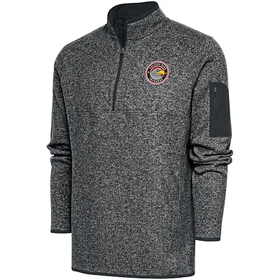 Men's Antigua  Charcoal College Park Skyhawks Fortune Quarter-Zip Pullover Jacket