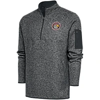 Men's Antigua  Charcoal College Park Skyhawks Fortune Quarter-Zip Pullover Jacket