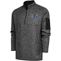 Men's Antigua Heather Oklahoma City Blue Fortune Quarter-Zip Pullover Jacket