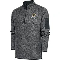 Men's Antigua  Charcoal Salt Lake City Stars Fortune Quarter-Zip Pullover Jacket