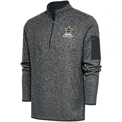Men's Antigua  Charcoal Salt Lake City Stars Fortune Quarter-Zip Pullover Jacket