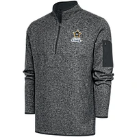 Men's Antigua  Charcoal Salt Lake City Stars Fortune Quarter-Zip Pullover Jacket