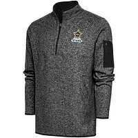 Men's Antigua Heather Salt Lake City Stars Fortune Quarter-Zip Pullover Jacket