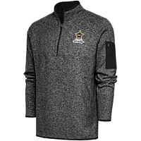 Men's Antigua Heather Salt Lake City Stars Fortune Quarter-Zip Pullover Jacket