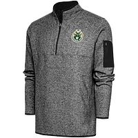 Men's Antigua Heather Wisconsin Herd Fortune Quarter-Zip Pullover Jacket