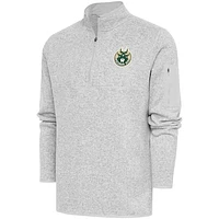 Men's Antigua Heather Wisconsin Herd Fortune Quarter-Zip Pullover Jacket