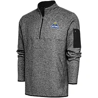 Men's Antigua  Heather Black Capitanes de Ciudad de Mexico Big & Tall Fortune Quarter-Zip Pullover Jacket