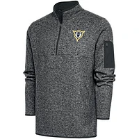 Men's Antigua  Heather Charcoal Fort Wayne Mad Ants Big & Tall Fortune Quarter-Zip Pullover Jacket