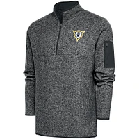 Men's Antigua  Heather Charcoal Fort Wayne Mad Ants Big & Tall Fortune Quarter-Zip Pullover Jacket