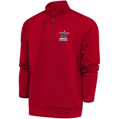 Men's Antigua  Red Birmingham Squadron Generation Quarter-Zip Pullover Top