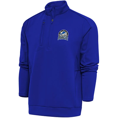 Men's Antigua  Blue Lakeland Magic Generation Quarter-Zip Pullover Top