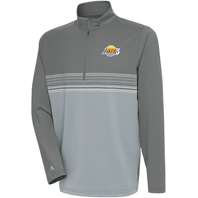 Men's Antigua  Steel South Bay Lakers Pace Quarter-Zip Pullover Top
