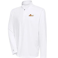 Men's Antigua  White Cleveland Charge Tribute Quarter-Zip Pullover Top