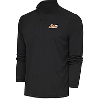 Men's Antigua  Charcoal Cleveland Charge Tribute Quarter-Zip Pullover Top