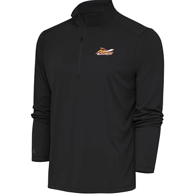Men's Antigua  Charcoal Cleveland Charge Tribute Quarter-Zip Pullover Top