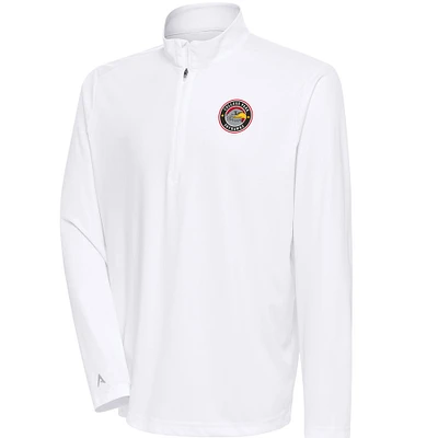 Men's Antigua  White College Park Skyhawks Tribute Quarter-Zip Pullover Top
