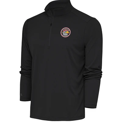 Men's Antigua  Charcoal College Park Skyhawks Tribute Quarter-Zip Pullover Top