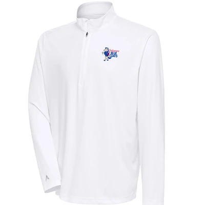 Men's Antigua Delaware Blue Coats Tribute Quarter-Zip Pullover Top