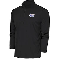 Men's Antigua  Charcoal Delaware Blue Coats Tribute Quarter-Zip Pullover Top