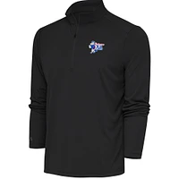Men's Antigua  Charcoal Delaware Blue Coats Tribute Quarter-Zip Pullover Top