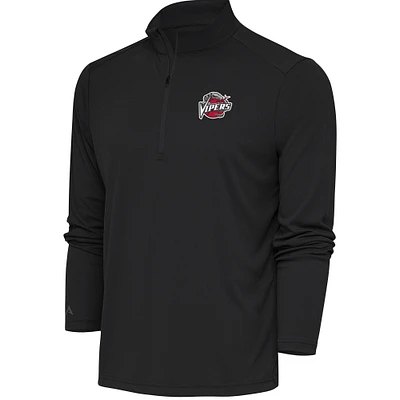 Men's Antigua  Charcoal Rio Grande Valley Vipers Tribute Quarter-Zip Pullover Top