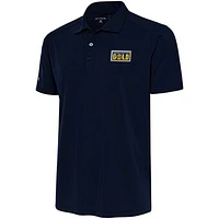 Men's Antigua  Navy Grand Rapids Gold Big & Tall Tribute Polo