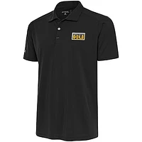Men's Antigua  Charcoal Grand Rapids Gold Big & Tall Tribute Polo