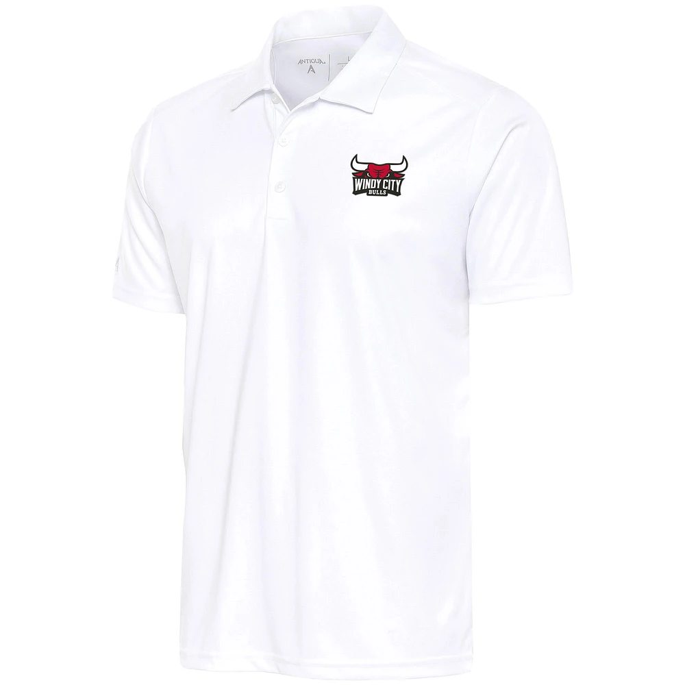 Men's Antigua White Windy City Bulls Tribute Polo