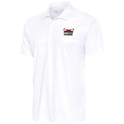 Men's Antigua  White Windy City Bulls Tribute Polo