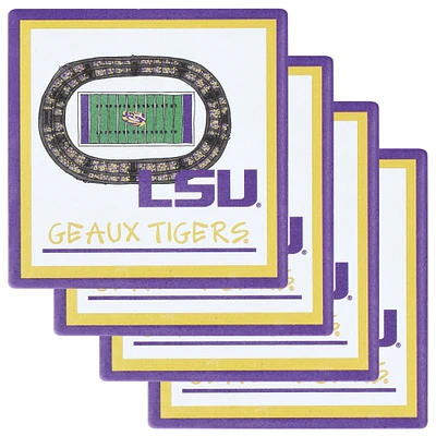 LSU Tigers Four-Pack Coaster Set