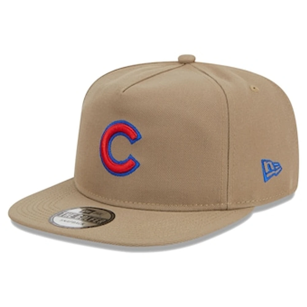 Men's New Era  Khaki Chicago Cubs Golfer Adjustable Hat