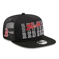 Men's New Era Black Boston Red Sox  Street Team A-Frame Trucker 9FIFTY Snapback Hat