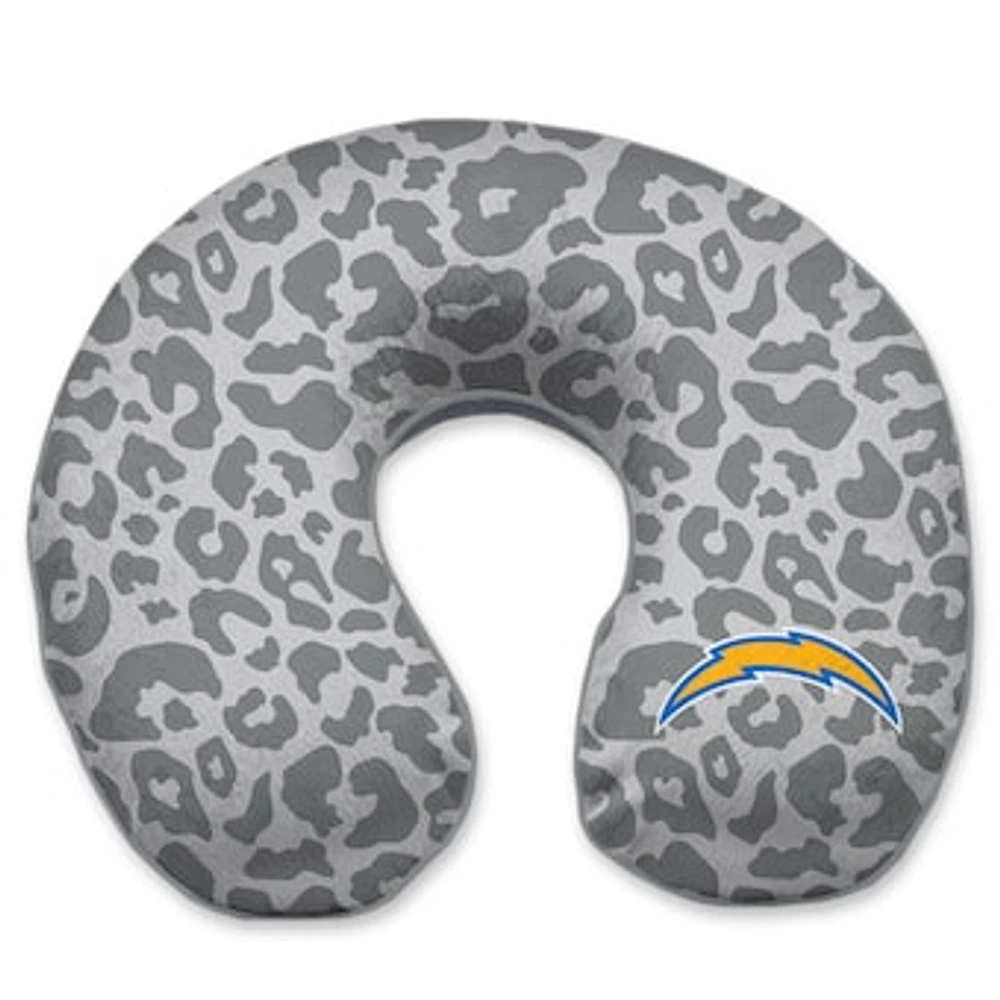 Los Angeles Chargers Cheetah Print Memory Foam Travel Pillow