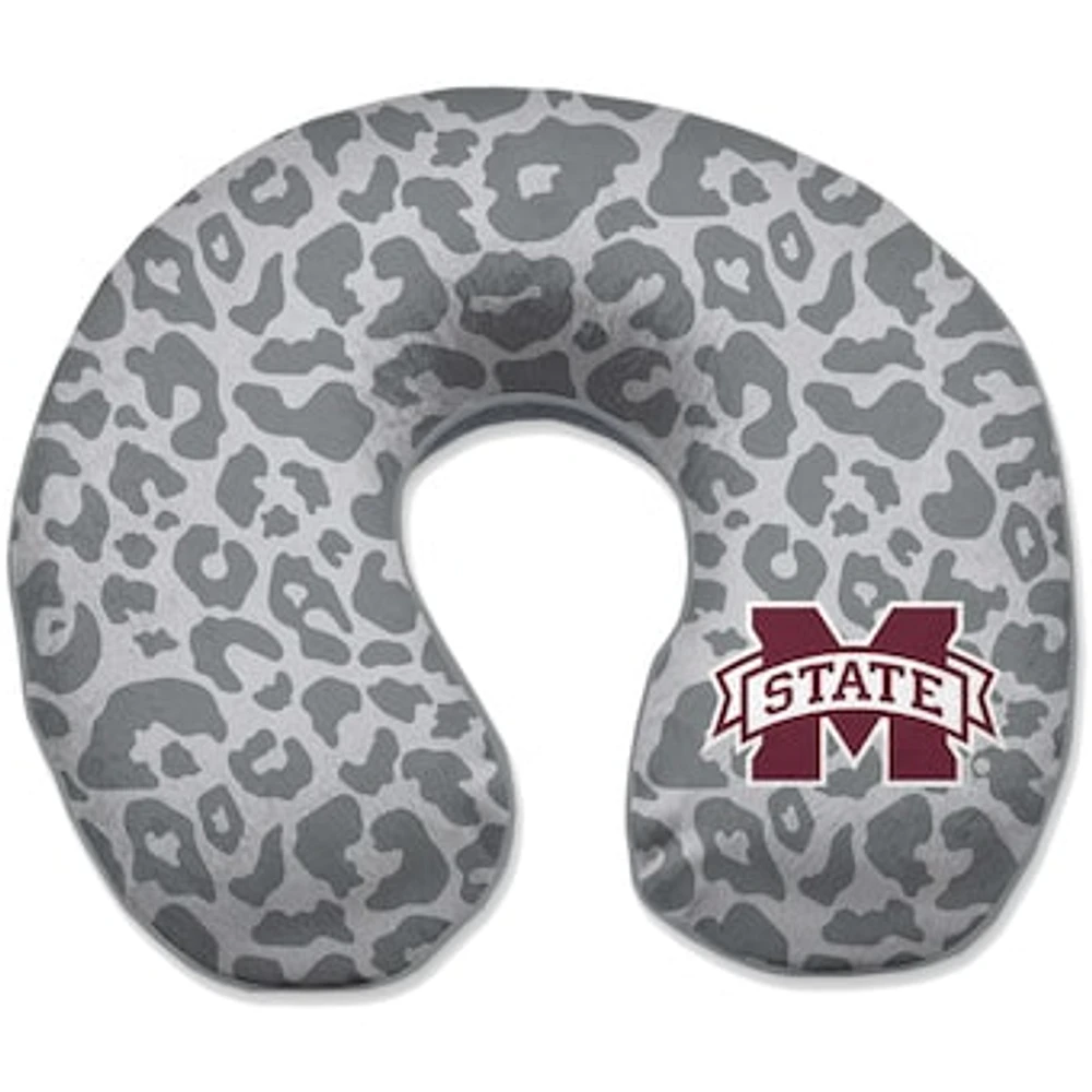 Mississippi State Bulldogs Cheetah Print Memory Foam Travel Pillow