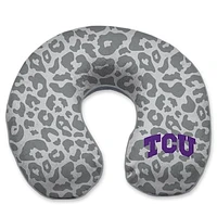 TCU Horned Frogs Cheetah Print Memory Foam Travel Pillow