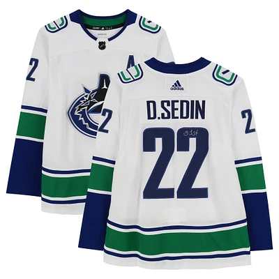 Daniel Sedin Vancouver Canucks Autographed White Adidas Authentic Jersey